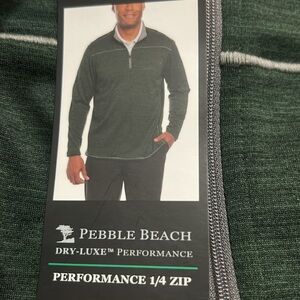 Pebble Beach Green 1/4 Zip Pullover M, L NWT